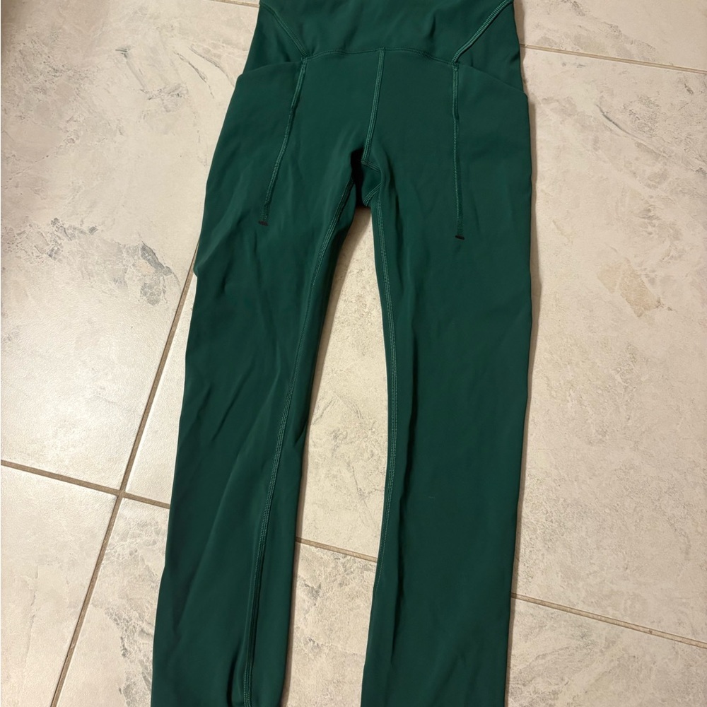 Green High-Waisted Women Leggings